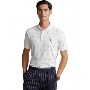 Classic Fit Printed Soft Cotton Polo Shirt Classic Anchor/ White