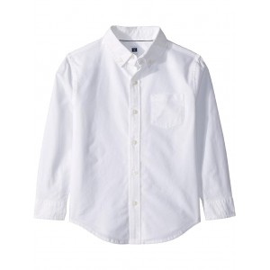 Long Sleeve Oxford Button-Up Shirt (Toddler/Little Kids/Big Kids) White