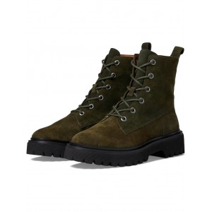 The Rayna Lace-Up Lugsole Boot in Suede Cargo Green