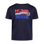 Home Of The Brave Short Sleeve Tee (Toddler) Midnight Navy