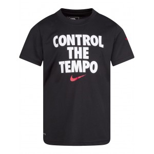 Control The Tempo Tee (Little Kids) Black