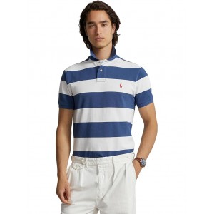 Classic Fit Striped Mesh Polo Short Sleeve Shirt Multicolor
