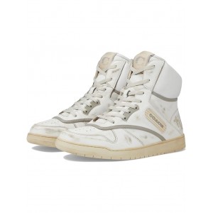COACH Distressed Leather High-Top Sneaker
