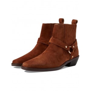 The Santiago Western Ankle Boot in Suede Dried Maple
