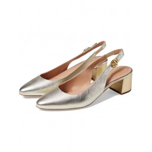 The Go-To Slingback Pump 45 mm Gold Leather