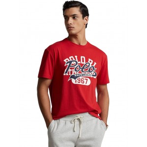 Classic Fit Stacked-Logo Jersey T-Shirt Red