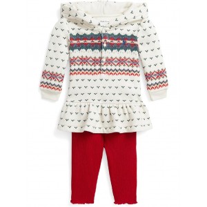 Polo Ralph Lauren Kids Fair Isle Fleece Henley Shirt & Leggings Set (Infant)