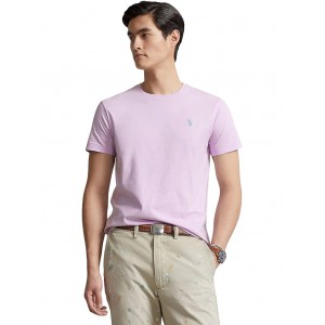 Classic Fit Jersey Crew Neck T-Shirt Flower Purple