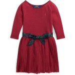 Polo Ralph Lauren Kids Pleated Stretch Jersey Dress (Toddler/Little kids)