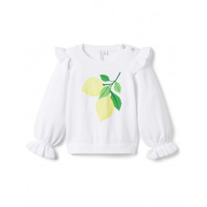 Lemon Pullover Sweater (Toddler/Little Kids/Big Kids) White