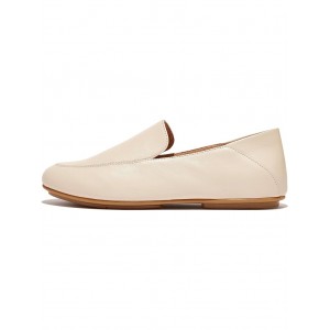 Allegro Crush-Back Leather Loafers Stone Beige