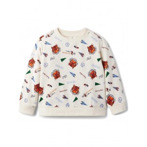 Printed Pullover Sweatshirt (Toddler/Little Kids/Big Kids) Cream