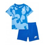 Dot-Dye T-Shirt and French Terry Shorts Set (Toddler) Game Royal