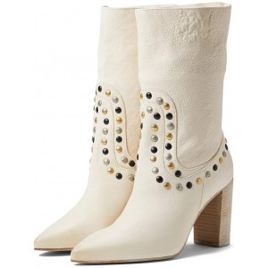 Studded Dakota Heel Boot Ivory
