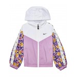 Floral Windrunner Jacket (Toddler/Little Kids) White