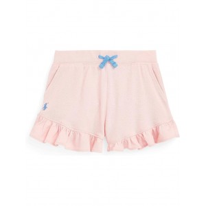 Ruffled Cotton Mesh Shorts (Toddler) Hint Of Pink