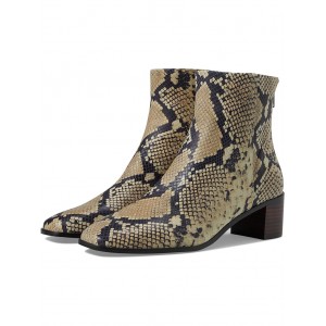 The Essex Ankle Boot in Snakeskin-Stamped Leather Ivory Multi