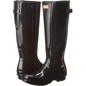 Original Back Adjustable Gloss Rain Boots Black