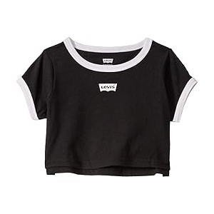 Batwing Ringer T-Shirt (Toddler) Black