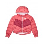 Synthetic Fill Hooded Jacket (Little Kids/Big Kids) Archaeo Pink/Rush Maroon/White