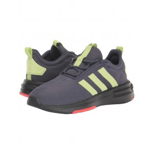 Racer TR23 Running Shoes (Little Kid/Big Kid) Shadow Navy/Pulse Lime/Core Black