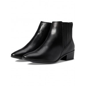 Geovana Gore Bootie Black Leather Easy Care