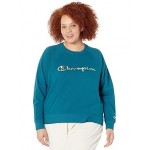 Plus Size Campus French Terry Crew Fresh Teal
