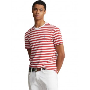 Classic Fit Striped Jersey Short Sleeve T-Shirt Post Red/White