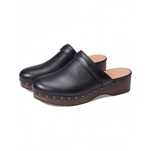 The Cecily Clog in Oiled Leather True Black