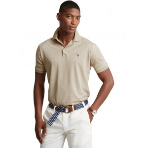 Classic Fit Soft Cotton Polo Shirt Sand Heather
