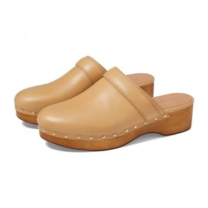 The Cecily Clog in Oiled Leather Dried Straw
