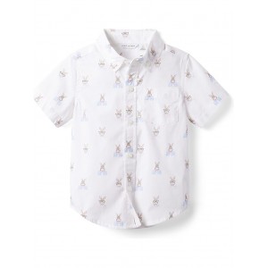Bunny Button-Up Shirt (Toddler/Little Kids/Big Kids) Multicolor