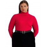 Plus Size Turtleneck Sweater Martin Red