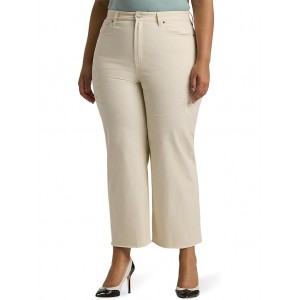 Plus-Size High-Rise Relaxed Cropped Jean Mascarpone Cream Wash