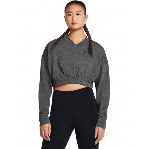 Rival Terry Oversized Cropped Crew Castlerock Full Heather/Black