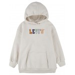 Oversized Graphic Pullover Hoodie (Little Kids) Oatmeal Heather
