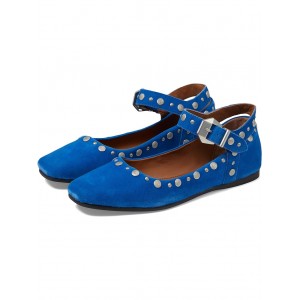 Mystic Mary Jane Flat Electric Blue Suede