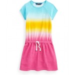 Ombre Terry Tee Dress (Toddler) Turquoise/Pink