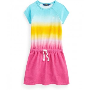 Ombre Terry Tee Dress (Toddler) Turquoise/Pink