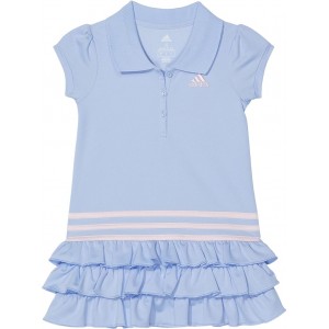 adidas Kids Short Sleeve Polo Dress (Toddler/Little Kids) Light Blue