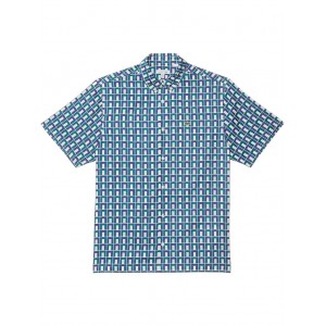 Lacoste Kids Short Sleeve Button Down Collared Shirt with Aop (Little Kid/Toddler/Big Kid)