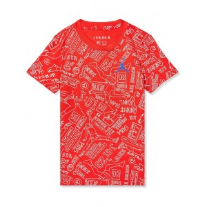 Sneaker School 23 All Over Print Tee (Toddler/Little Kids) Chile Red