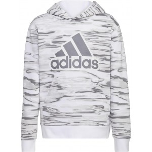 adidas Kids All Over Print Liquid Camo Hooded Pullover (Toddler/Little Kids)