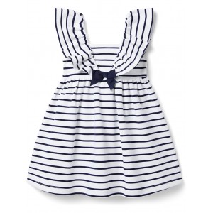 Striped Dress (Toddler/Little Kid/Big Kid) White