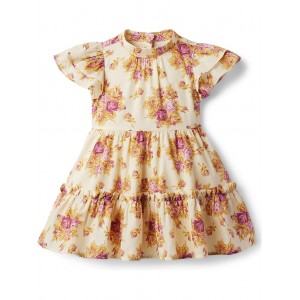 Ivory Floral Dress (Toddler/Little Kids/Big Kids) Multicolor