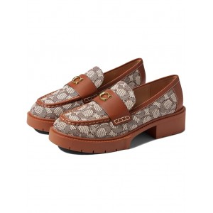 Leah Textured Jacquard Loafer Cocoa/Burnished Amber