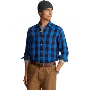 Classic Fit Checked Double-Faced Shirt 3434A Royal/Black