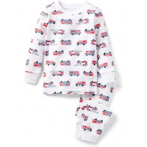 Firetruck Tight Fit Sleepwear (Toddler/Little Kids/Big Kids) Multicolor