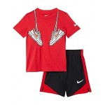 Sport Footwear Graphic T-Shirt and Shorts Two-Piece Set (Toddler) Black
