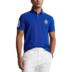 Custom Slim Fit Polo Crest Polo Shirt Blue
